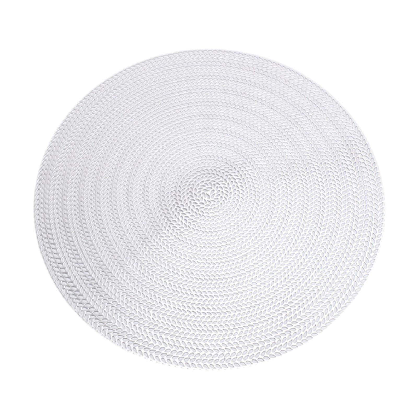 

Woven Placemat Braided Place Mat Decorative Heat Resistant PVC Table Mat Weave срібний