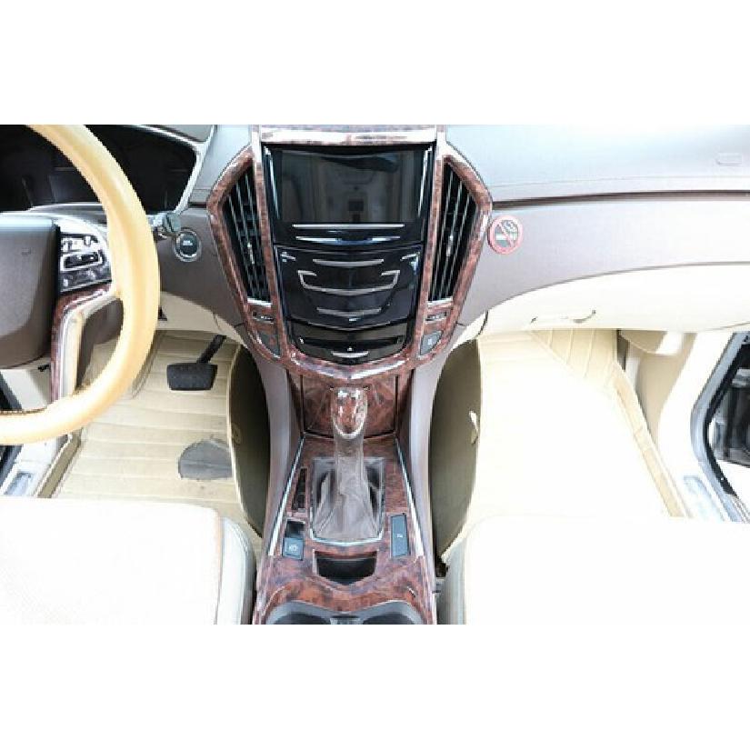 Car Central Console Gear Shift Strip Cover For Cadillac SRX 2010-2016 Wood Grain
