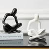 Skulptur im nordischen Stil, abstrakte goldene Figuren, Büro-Desktop-Dekoration, Zubehör, Wohnzimmer-Dekoration, moderne Wohnkultur