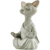 Cat Whimsical Buddha Figurine Meditation Yoga Collectible Home Decor Lover Gifts