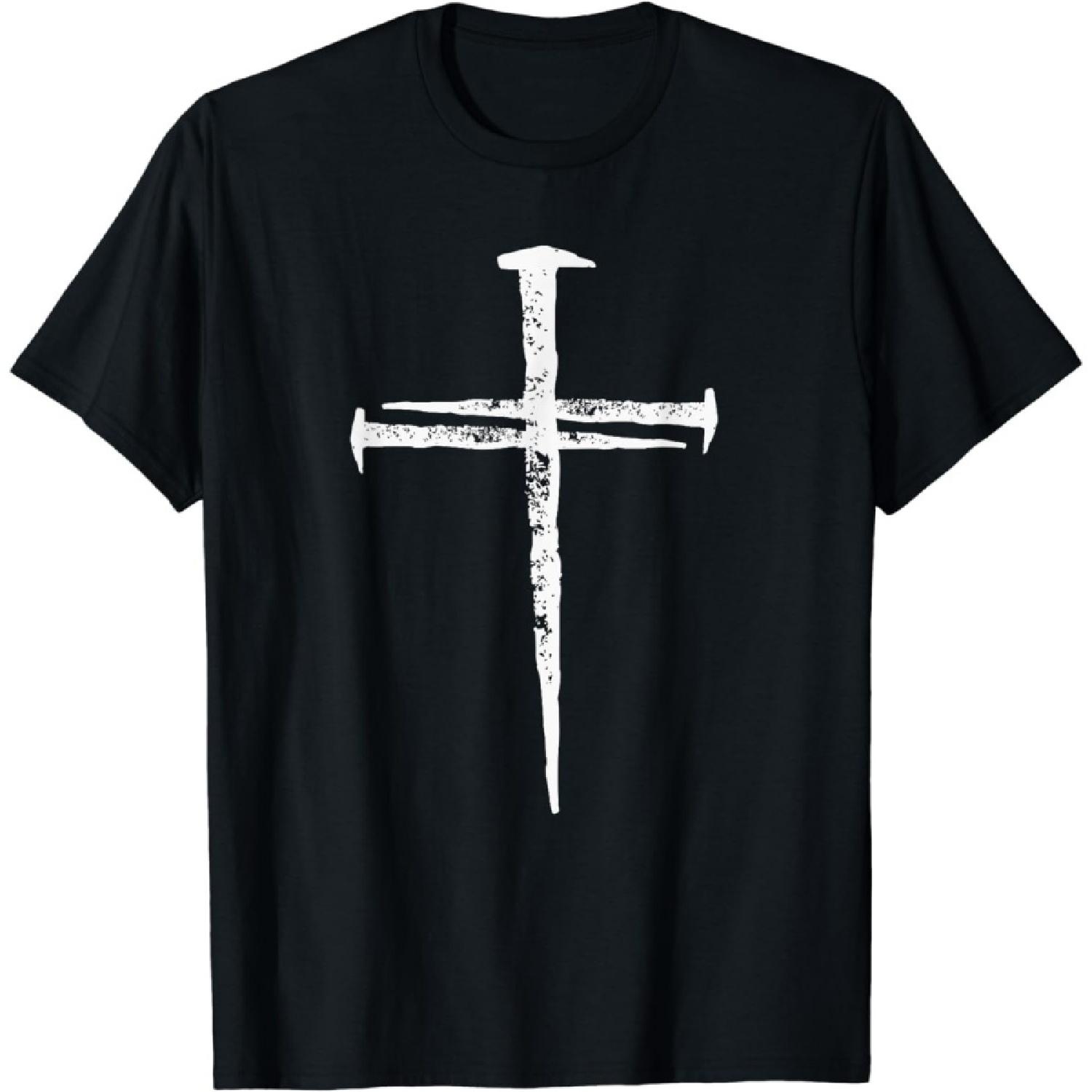 

Jesus Cross Three Nails Christian Vintage T-Shirt XXXXXL різнокольоровий
