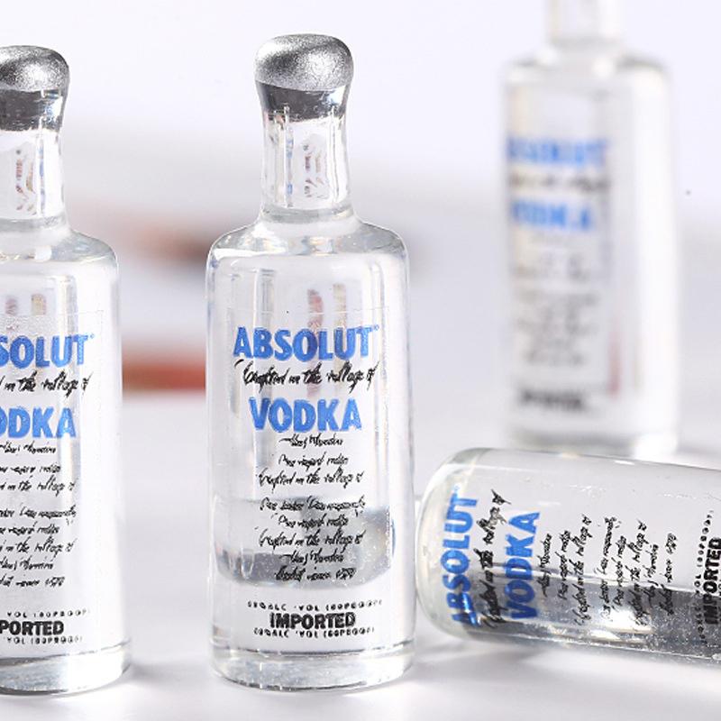 

10 Pcs Transparent Diy Resin Kawaii Mini Wine Bottle Craft Miniature Accessories Flatback Charms Material Scrapbook Cabochon onesize