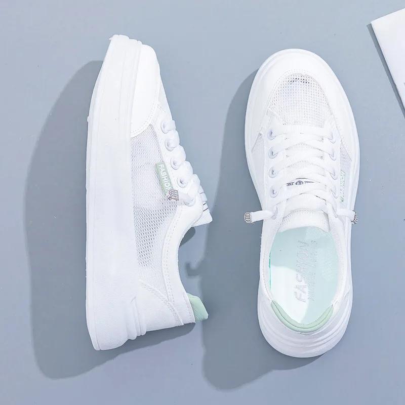 White Tennis Athletic Woman Running Shoes Female Casual Sneaker Sports Comfortable Trend Loafers Skateboard Summer Leather