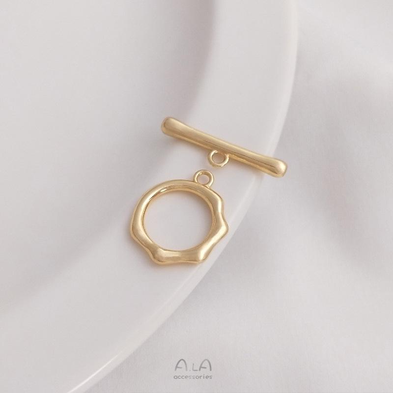 14K Gold-Filled Irregular Multi-Rhombus OT Buckle DIY Bracelet/Necklace Connector.