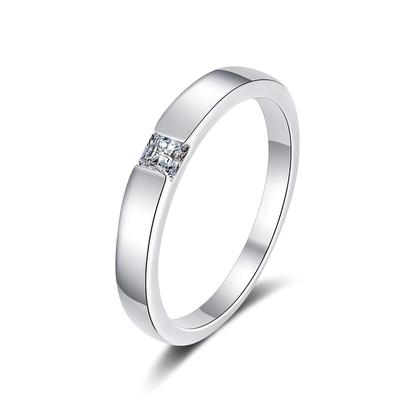 Anel de moissanite moderno para mulheres e homens, prata esterlina 925 com banhado a ouro branco, noivado, casamento, amantes, anéis de casal