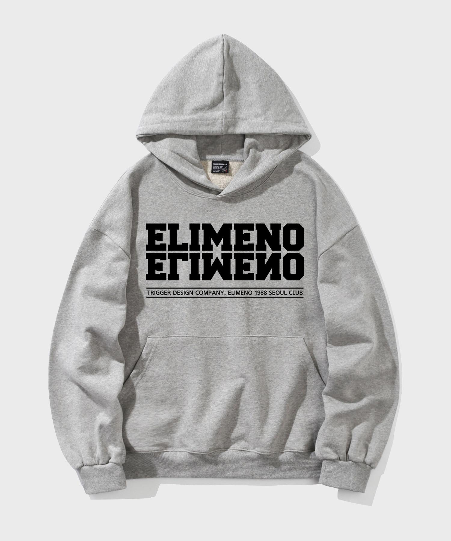 Худи оверсайз Elimeno El Seoul Club Серый (черный) Gray (Black)_Terry/3