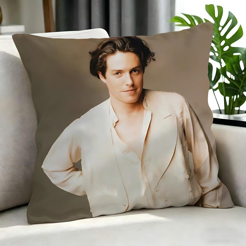 Acteur Hugh Grant Housse de Coussin Ensemble de Housses de Coussin 4 Pièces 50x50 45x45 40x40 Taie d'Oreiller Décorative Canapé Décoration de Maison