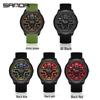Sanda Creative 3D Hollow Electronic Watch – Trendy Unisex Steering Wheel Design