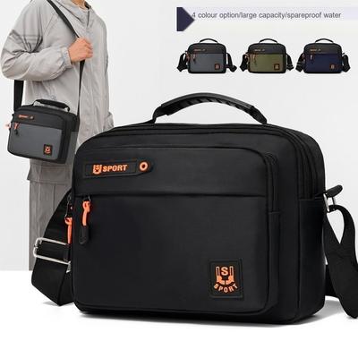 Herren Wasserdichte Oxford Umhängetasche Große Kapazität Sport Messenger Tasche Mehrere Taschen Verstellbar