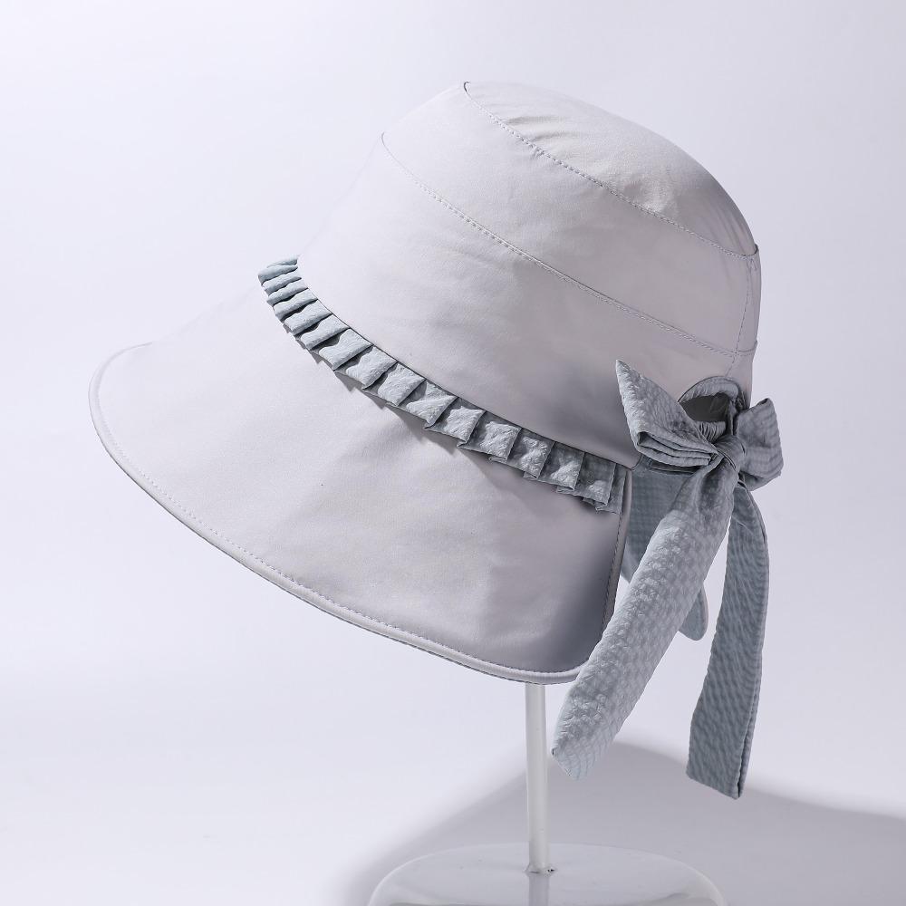 

Bow Fisherman Hat Windbreak Rope Tie Bucket Cap Fashion Sunshade Basin Hat Outdoor Summer синій