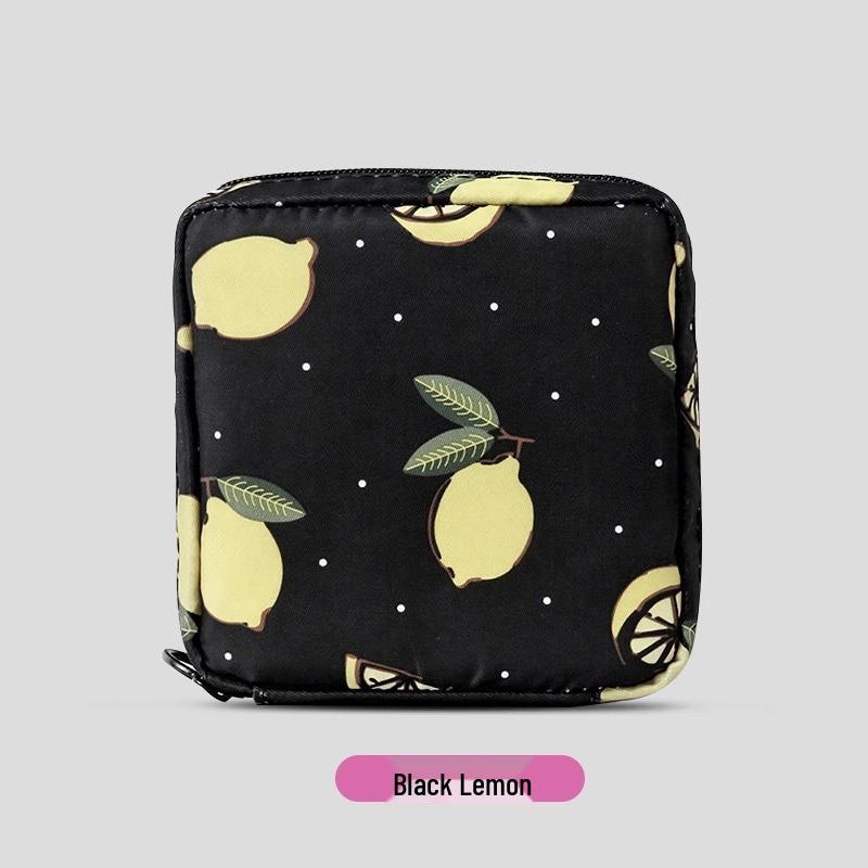 Cartoon Menstrual Pad Storage Bag - Portable and Compact for Students