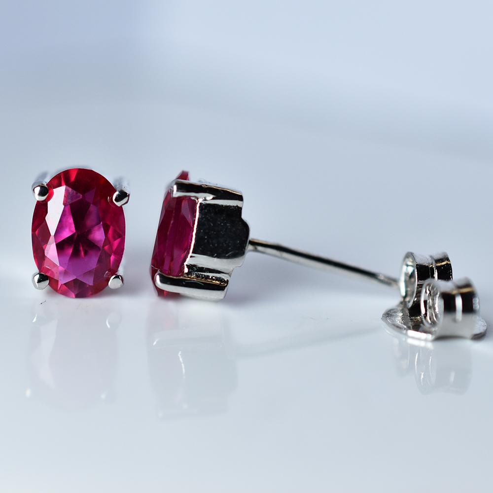 Mosambik ZERTIFIZIERT Rosa Rubin 8 Karat Natürlich Ovalschliff Seltener Edelstein Ohrring-Paar MY.ER-28-NS