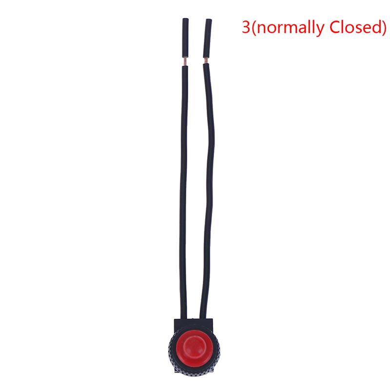 Interruttore On-Off a Pulsante Impermeabile 220V con Cavo di Collegamento 4" Nero