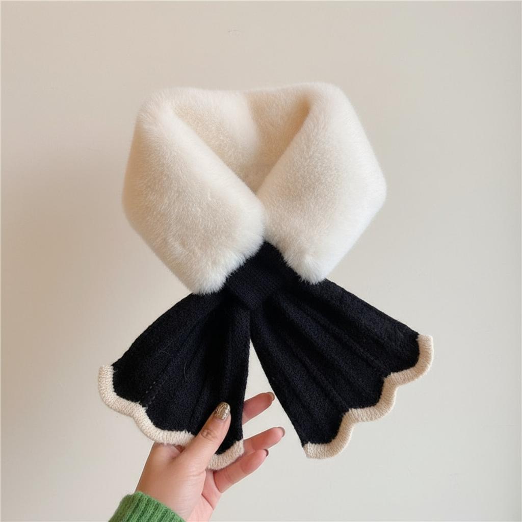 Fular Coadă de Pește, Femei, Pluș, Fular, Îngroșat, Rezistent la Vânt, Rezistent la Frig, Șal Cald, Cald