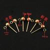 14K Gold Filled Round Bead Ear Pins: Ball Stud Earrings with Ring for DIY Jewelry Accessories.