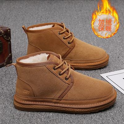 Stivaletti 2025 Nuovi Stivali da Neve Invernali da Uomo Ispessiti Più Velluto Caldi Scarpe Casual Antiscivolo Comode Moda Scarpe di Cotone