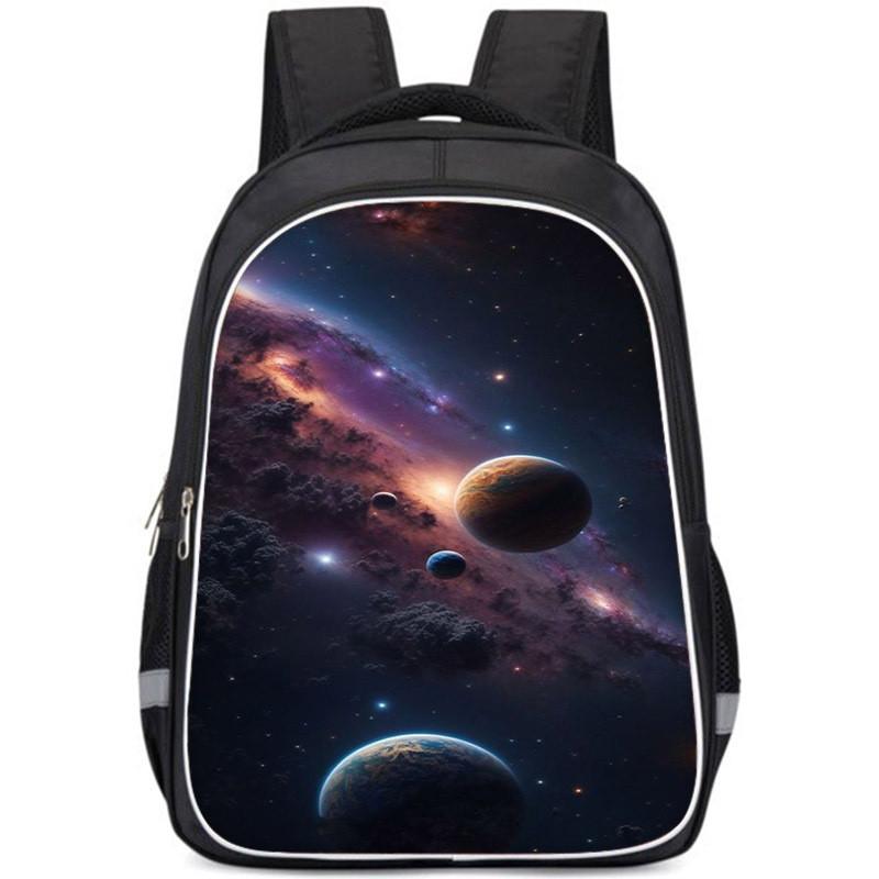 Large Capacity Lightweight 3d Backpack For Kids Oxford Cloth Unisex School Bag