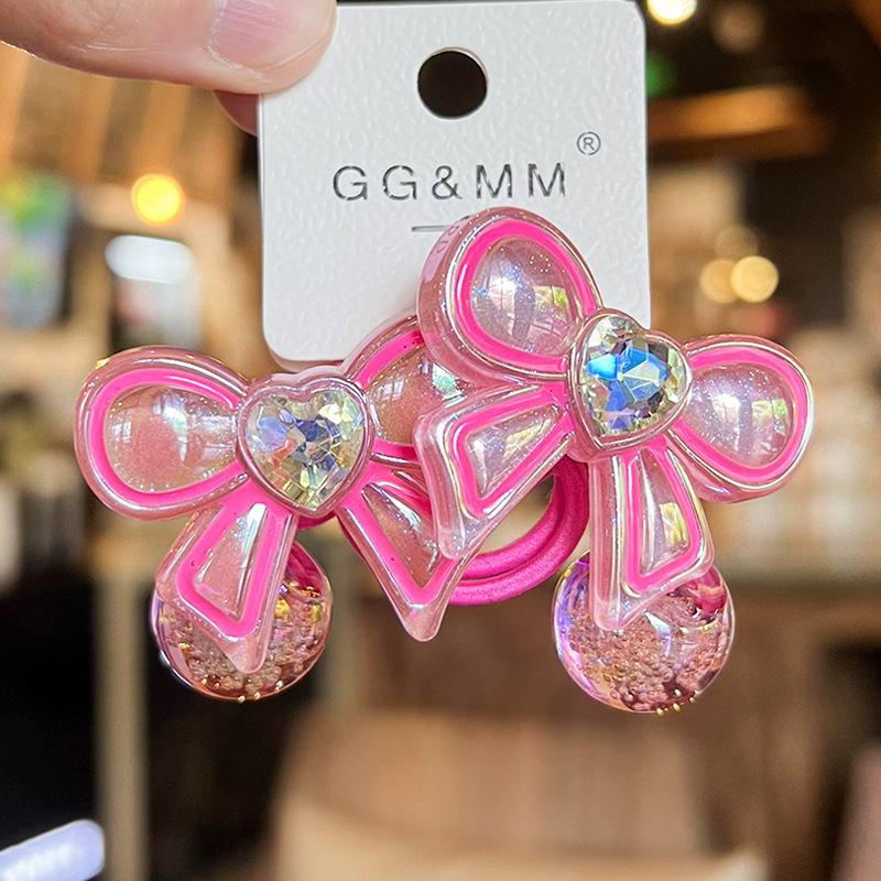 2 STÜCKE Neue Niedliche Diamantbesetzte Große Schleife Prinzessin Kopfschmuck Kinder Elastische Haarbänder Kinder Haarseile Mädchen Haaraccessoires