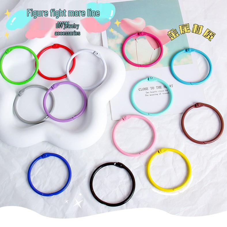 45mm Spring Coil Candy Color Keychain Ring Clasp for DIY Jewelry Accessories