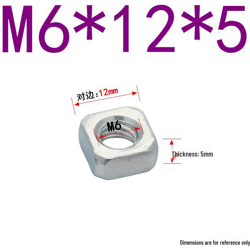 Galvanized Thin Square Nut Cap M4-M16