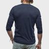 Heren Katoen Henley Shirt met Lange Mouwen - Europese & Amerikaanse Stijl