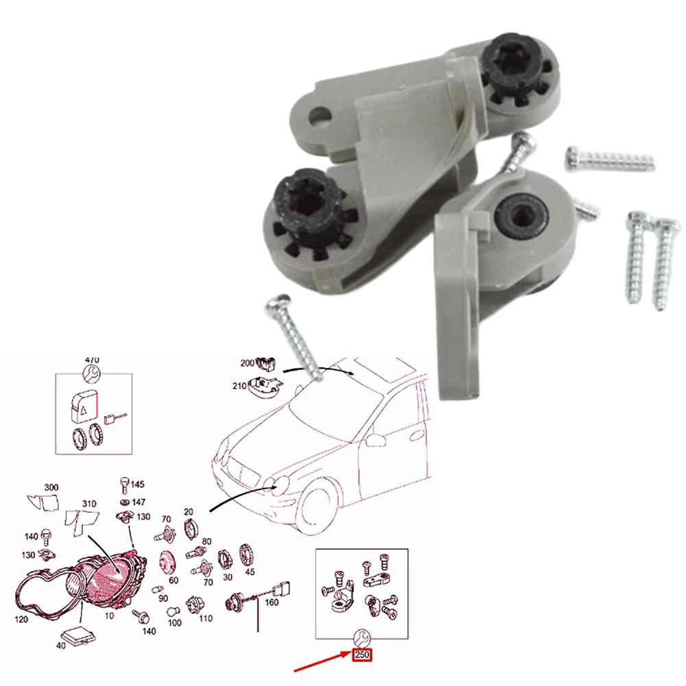 Headlight Repair Headlight Bracket Replacement Kit Gray Quick To Install Easy To Use Wear Resistant Non-deforming