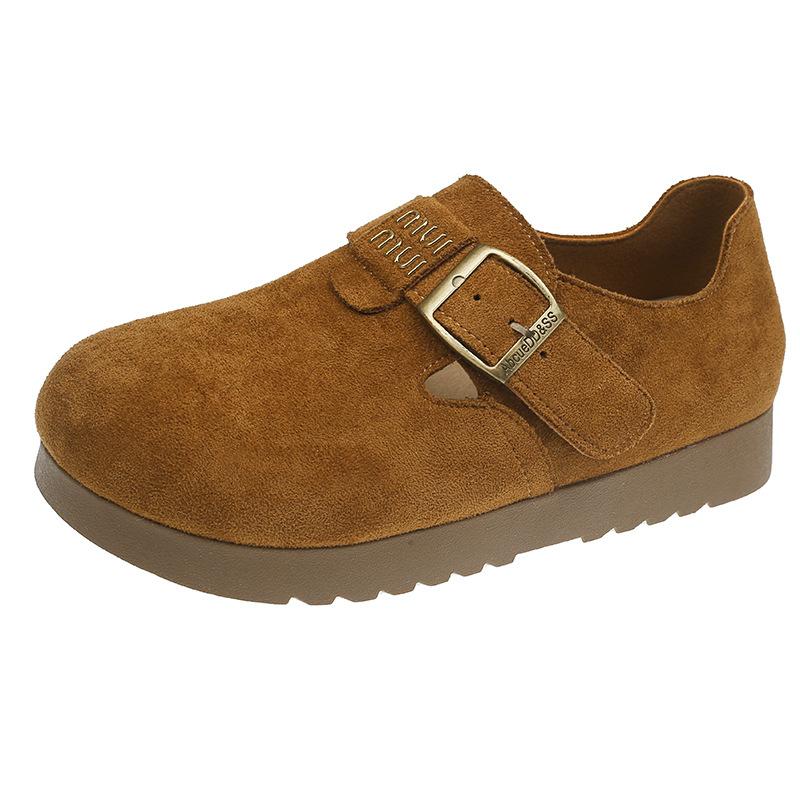 

[Внунее увеличение высоты 3 см] Натуральная кожа маленькая буква ретро ультрамягкая подошва Boken 2025 новая универсальная женская обувь Birkenstocks 35