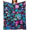 Rainy Dreams Embroidery Pattern Throw Blanket Vintage Luxury Hairy Nap Blankets