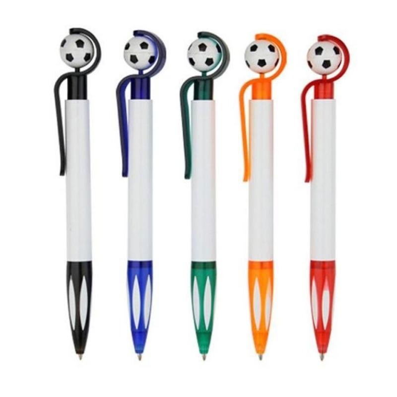 3Pcs/lot Ballpoint Pen 0.5mm Blue Ink Writing Supplies Ball Pen Cute Football Korean School Supplies for Student Stationery Random Color