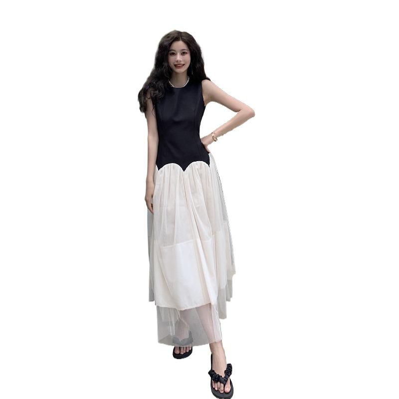 Spring Clothing Light Luxury Heavy Industry Chic Celebrity Long Dress French Temperament Hepburn Dress Dress Dress Women