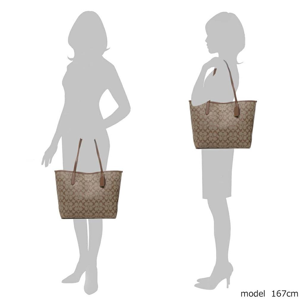 Tote Bag Outlet Signature Beige Brown 5696 IME74 Compatible with A4 [Coach] Women's [Product]