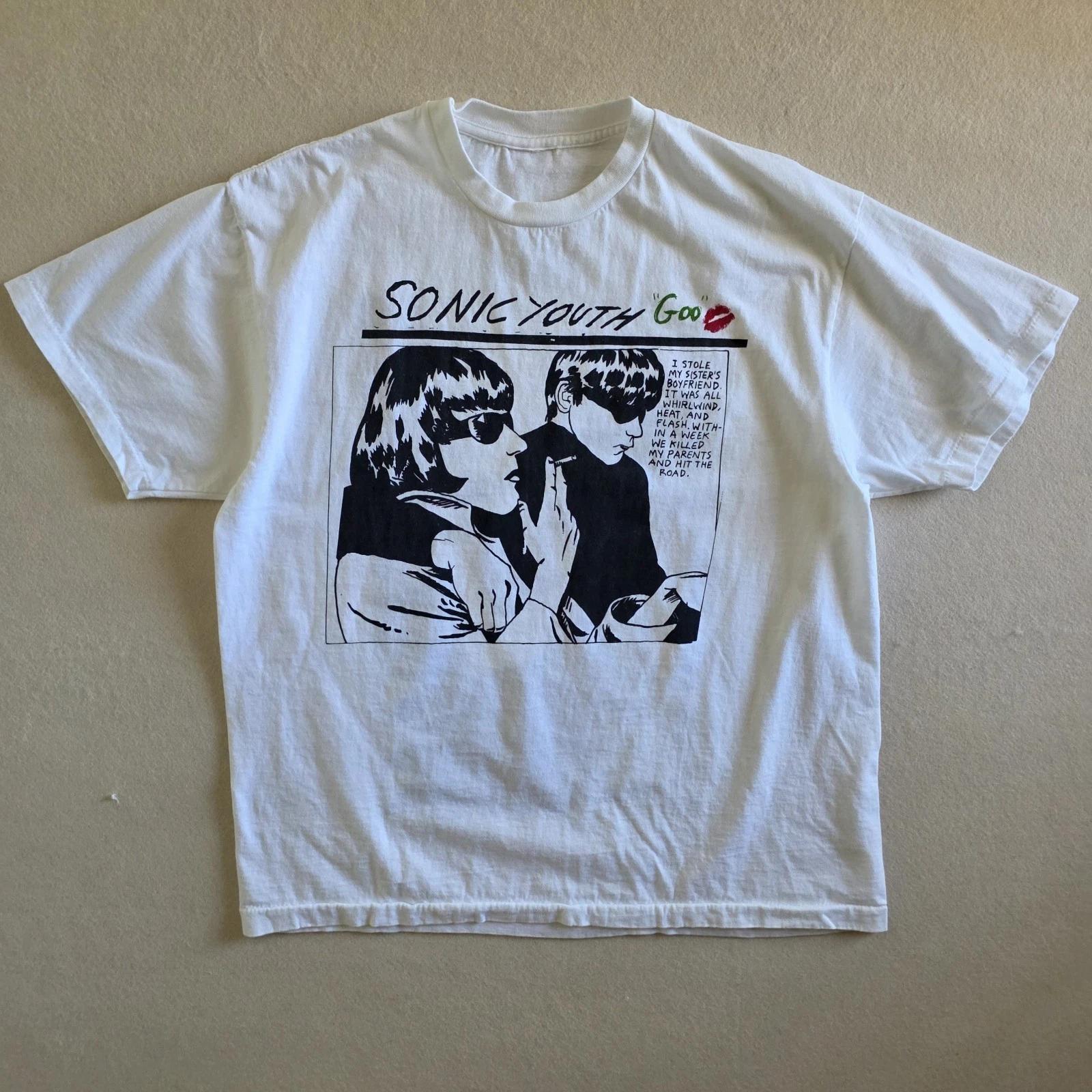 Sonic Youth Goo T Shirt Album Promo Cover Style Raymond Pettibon Retro Band Tee 3XL