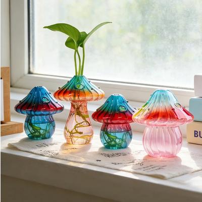 Glas Pilz Vase Moderne Dekorative Vasen Schlafzimmer Vase Hydrokultur Pflanzen Blumen Glasvasen Wohnzimmer Dekoration Heimdekoration