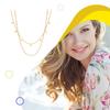 Women Necklace Adjustable Chain Clasp Neck Pendant Stainless Steel Choker Casual Fashion Girls Jewelry Dressing Decoration