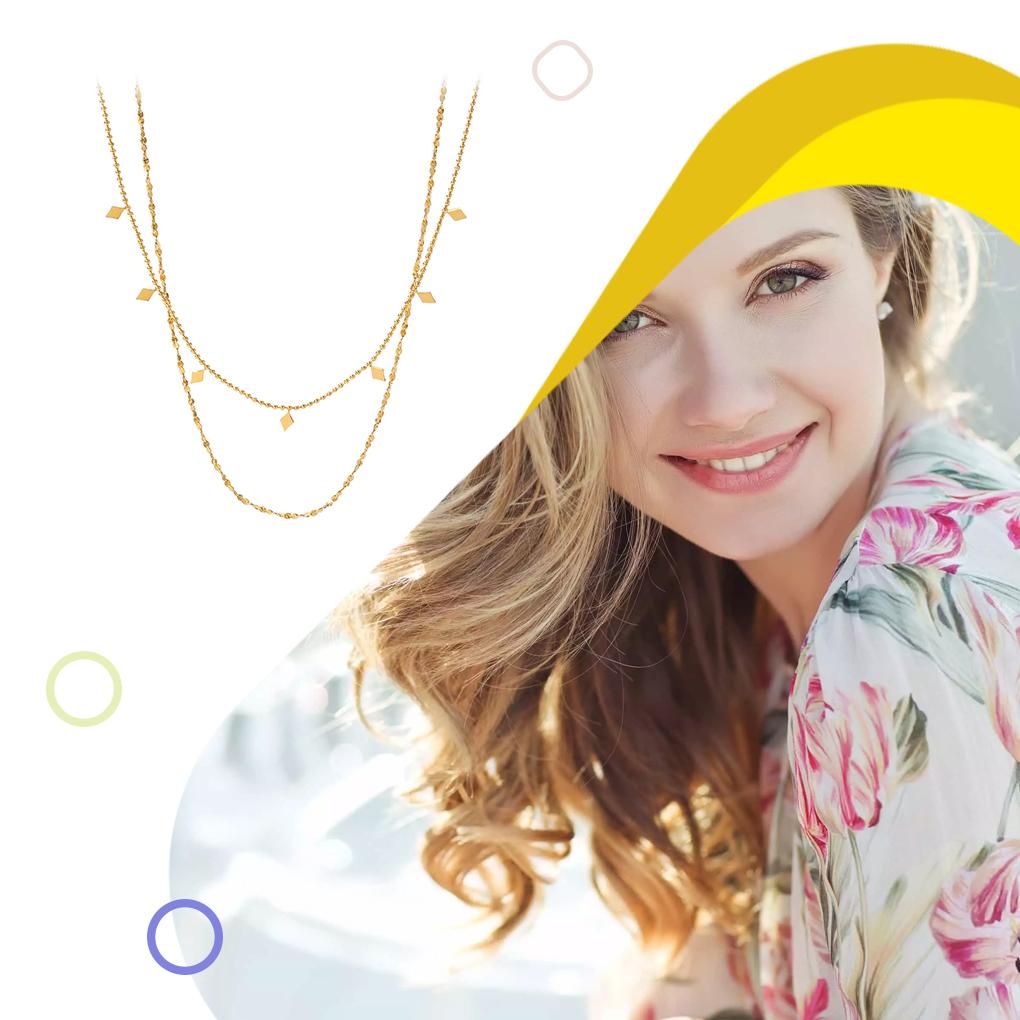 Women Necklace Adjustable Chain Clasp Neck Pendant Stainless Steel Choker Casual Fashion Girls Jewelry Dressing Decoration