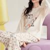 Niedliches Katzen-Pyjama-Set Damen Herbst Winter Langärmlig Lange Hose Nachtwäsche Weiche Pijamas Gemütliche Pyjamas Kawaii Nachthemd Mädchen