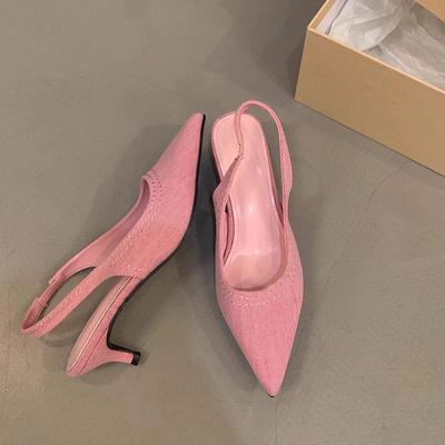 Modes Sieviešu Augstpapēžu Vasaras Jaunās Modes Smailpapēžu Laiviņas Sieviešu Stiletto Slingback Sekli Kāzu Līgavas Kurpes Zapatos Mujer