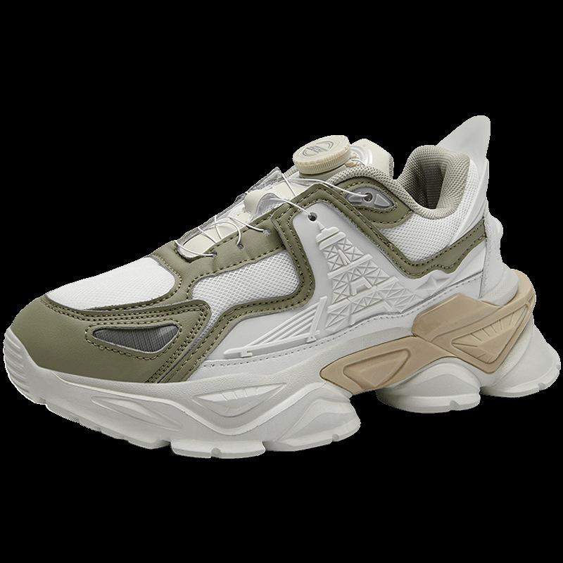 

New platform sneakers men s young and young dad shoes men s mecha second-generation couples rotating buttons trendy shoes fashionable 36