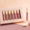 HANDAIYAN 6Pcs Rose Matte Liquid Lipstick Set Waterproof Non Stick Long Lasting Lip Gloss Lip Makeup
