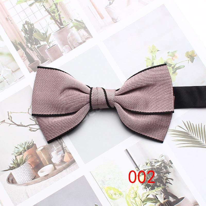Dress Double Men'S Bow Tie Solid Color British Business Bow Tie Wedding Best Man Wedding Shirt Bow Tie