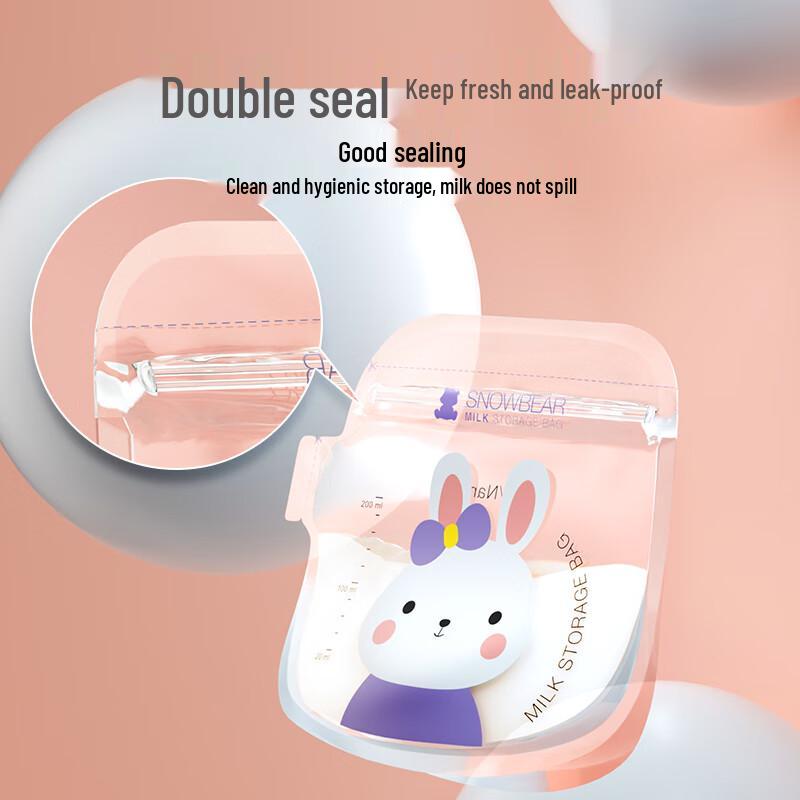 SnowBear Cartoon Spout Breast Milk Storage Bags