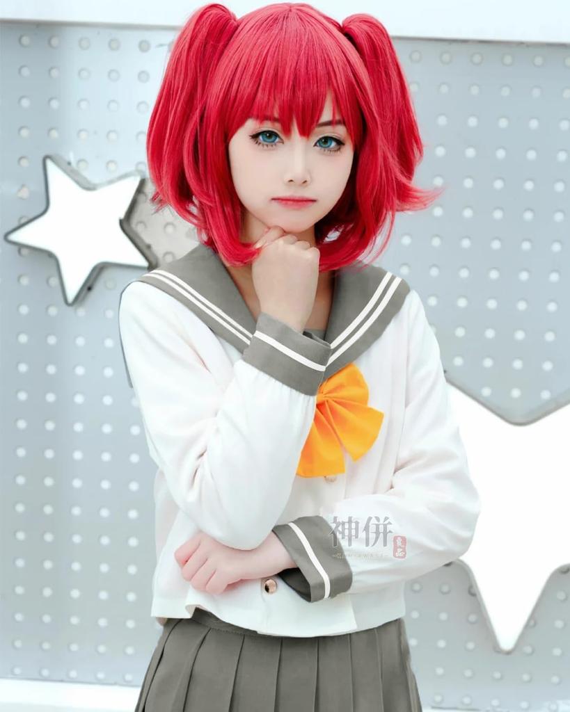 Love Cosplay Costume with Yellow Uranohoshi High School Love Yoshiko Ruby Hanamaru Adult School Stage Outfit with Yellow Size [Excellent Quality]
