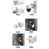 Stainless Steel Wall Mount Corner Bracket 360 Degree Rotation Security Camera Surveillance Holder White 8x6x7.5cm Hardware Tools