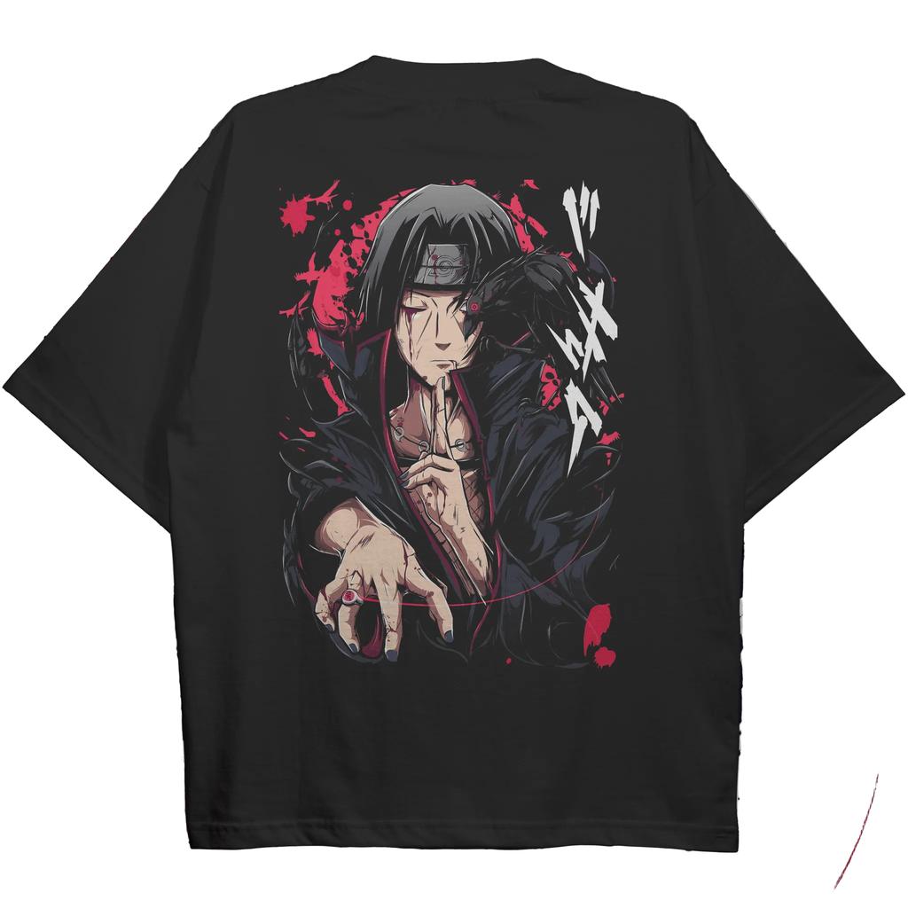 Naruto Itachi Graphic Oversized Y2k T-shirt Men Women Japanese Anime Streetwear Harajuku Hip Hop Short Sleeve Female Male Clothing