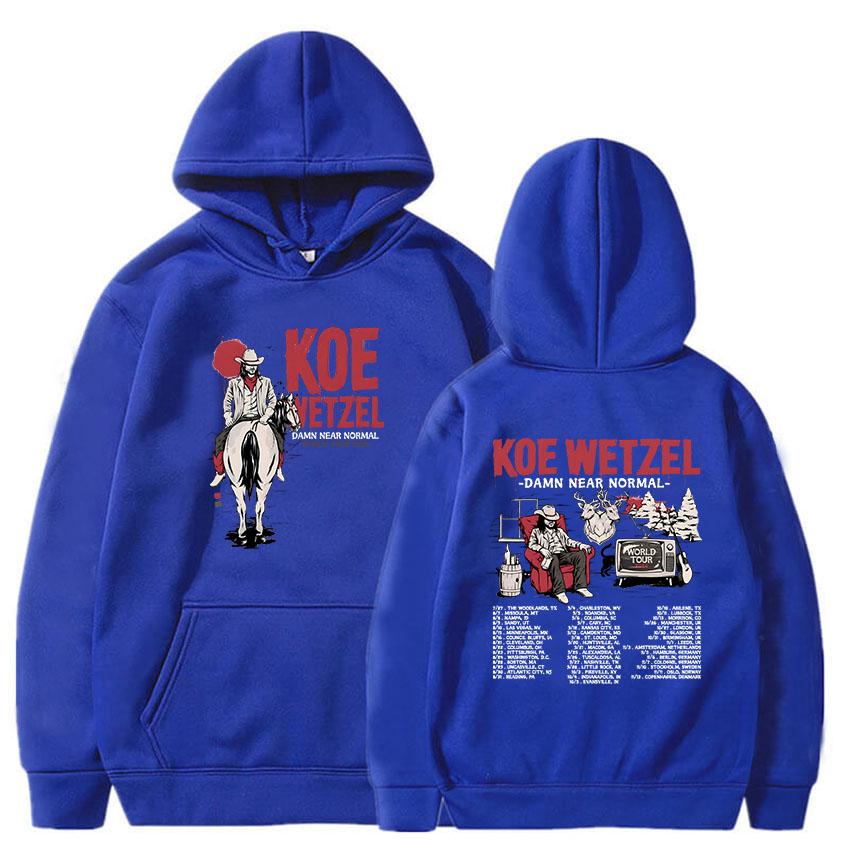 Graphic Clothes Damn Near Normal Tour Koe Wetzel Hoodies Sudaderas Women/Men Winter Hooded Pullovers Casual Fleece Sweatshirts