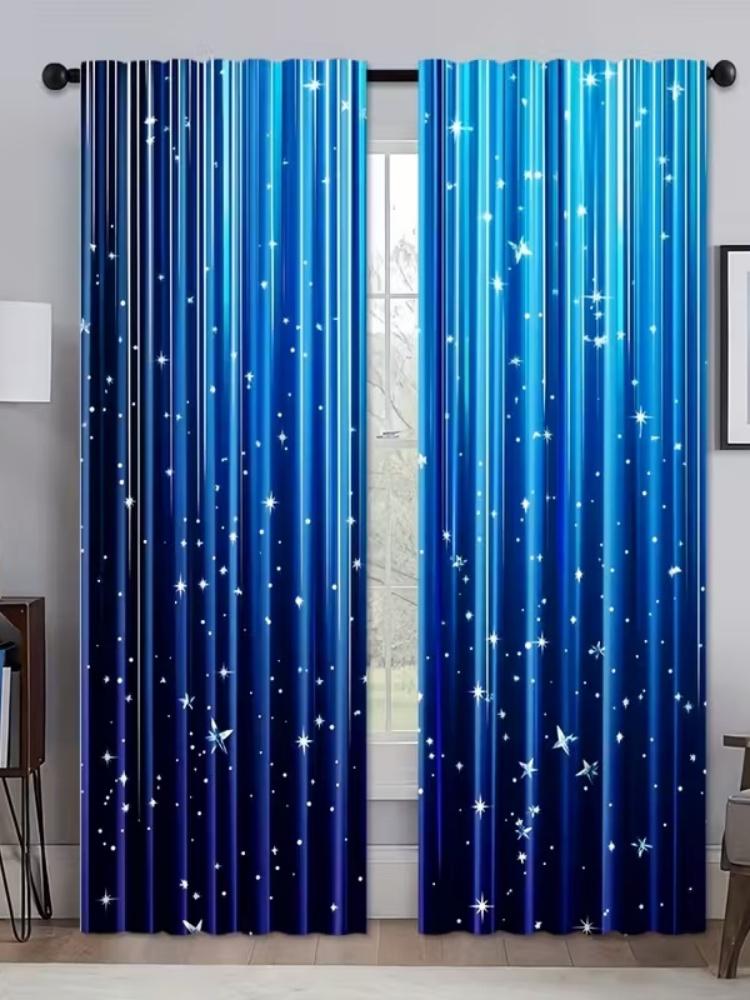 

2 Pcs Cute cat hanging basket print curtains suitable for bedroom living room kitchen decoration home decoration window decor 100*130 HOOK 1pcs