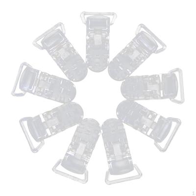 Plastic Pacifier Clips Suspender Clip Holder with Gripping for Pacifiers, Ing Bib (Pack of 10,