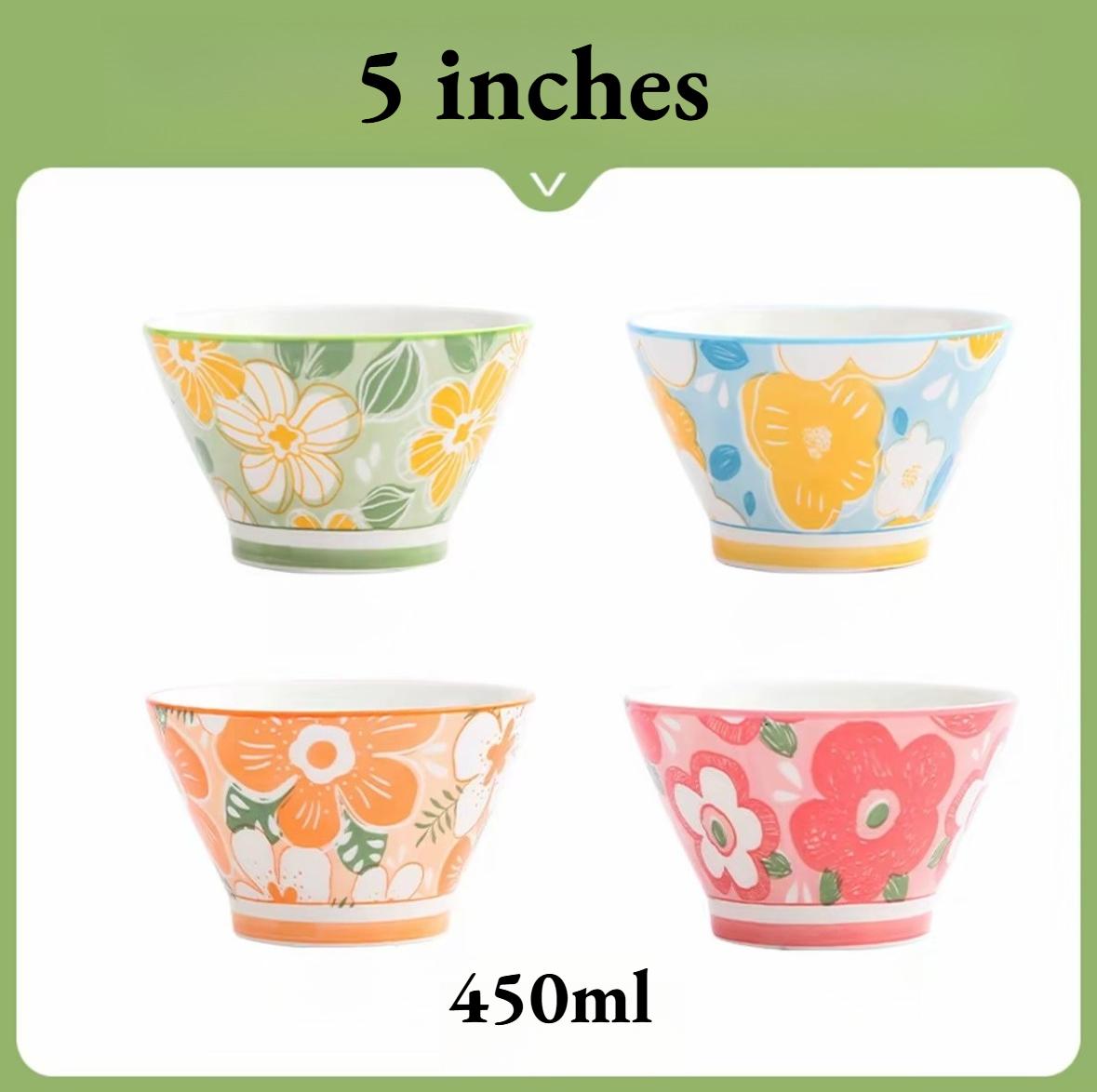 Bowl High Appearance Household Bowl Rice Bowl Salad Bowl Dessert Bowl Ceramic TablewareCeramic Milk Breakfast Bowl 6 inch
