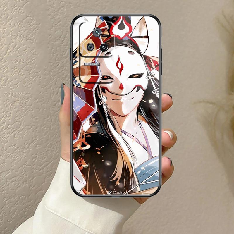 Kitsune Fox Japanese Art Case For Xiaomi 13T 14T 15T Pro 14 15 Ultra 17 Pro Max POCO F8 F7 F5 F6 X3 X5 X6 X7 Pro Cover