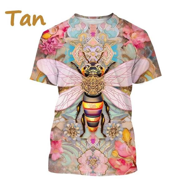 Animal Painting Art 3D Printing T-shirt Men's Fashion Animal Pattern Round Neck Short-sleeved Casual Tees Tops